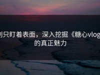 别只盯着表面，深入挖掘《糖心vlog》的真正魅力